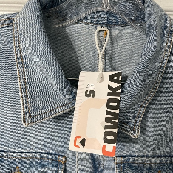 Cowoka/Amazon Denim zip romper size Small - Picture 2 of 4